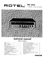 Rotel RX-454 - Technical manual 